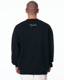 Men's Black Oversized Basic Sweatshirt (4)