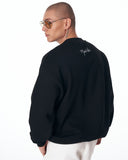 Men's Black Oversized Basic Sweatshirt (2)
