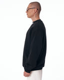 Men's Oversized Sweatshirt O-Neck Black (5)