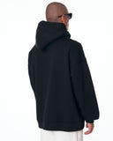Men's Oversized Signature Detail Black Cordless Hoodie (4)