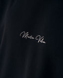 Men's Oversized Signature Detail Black Cordless Hoodie (6)