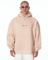 Herren-Kapuzenpullover in Beige mit übergroßem Signature-Detail