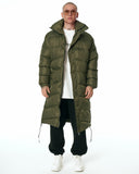 Men's Oversized Long Khaki Puffer Jacket (2)