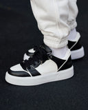 Men's Bicolor High Sneakers in Black-White (10)