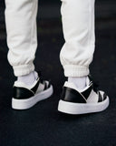 Men's Bicolor High Sneakers in Black-White (12)