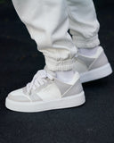 Men's Bicolor High Sneakers in Gray-White (8)