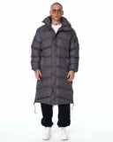 Oversized Long Gray Puffer Coat with High Collar (6)