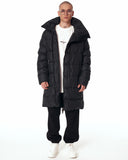 Men's Oversized Long Black Puffer Jacket (2)