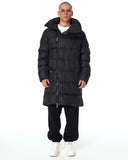Men's Oversized Long Black Puffer Jacket