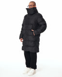 Men's Oversized Long Black Puffer Jacket (5)