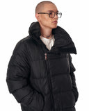 Men's Oversized Long Black Puffer Jacket (6)