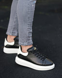Men’s Crowned Chunky Sneakers Shoes in Black and White (11)