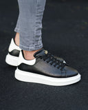 Men’s Crowned Chunky Sneakers Shoes in Black and White (14)