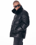 Street Style Oversized Puffy Leather Jacket (6)