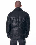 Street Style Oversized Puffy Leather Jacket (2)