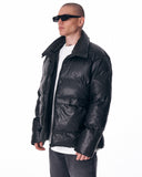 Street Style Oversized Puffy Leather Jacket (4)