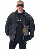 Big Pockets Zip Denim Jacket (5)