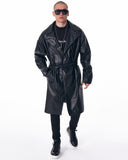Men's Long Trench Coat With Belt (4)