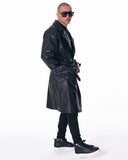 Men's Long Trench Coat With Belt (5)