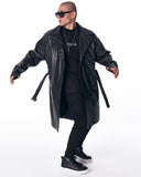 Men's Long Trench Coat With Belt (3)