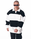 Street Style Oversized Sweatshirt With Stripes (4)