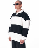 Street Style Oversized Sweatshirt With Stripes (3)