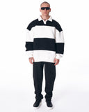 Street Style Oversized Sweatshirt With Stripes (7)