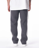 Street Style Gray Sweatpants With White Stripes (6)