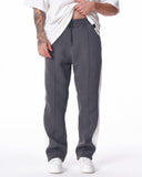Street Style Gray Sweatpants With White Stripes (10)