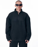 High Collar Half Zip Black Tracksuit (8)