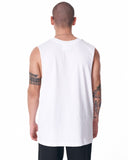 Street Style Plain White Sleeveless T-Shirt (5)