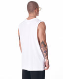 Street Style Plain White Sleeveless T-Shirt (6)