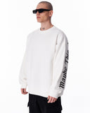 Men White Oversized Sweatshirt Another World's Hell (4)