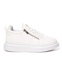Chunky Sneakers Designer Zipper Shoes White (2)