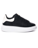 Kadın Taç Detaylı Siyah-Beyaz Chunky Sneaker