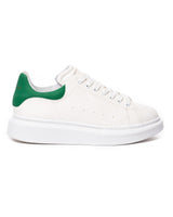 Hombre Zapatillas Suela Alta Blanco-Verde