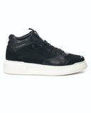 Men's Smart Casual High Top Black Leather Sneakers