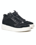 Men's Smart Casual High Top Black Leather Sneakers (2)