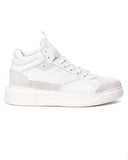 Men's High Top White Leather Chunky Sneakers (2)