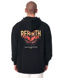 Rebirth 3D Printed Oversized Black Hoodie
