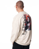 Men's Oversize Basic Sweatshirt With Designer Graphic Print Grey (8)