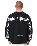 Men's Oversized Sweatshirt Another World's Hell Black (6)