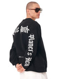 Men's Oversized Sweatshirt Another World's Hell Black (8)