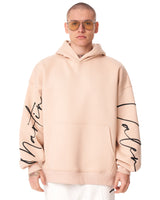 Men's Oversize Hoodie Martin Valen Beige
