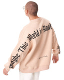 Men's Oversized Sweatshirt Another World's Hell Beige (10)