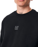 Men's Oversized Signature Detail Black Sweatshirt and Shorts Suit (4)