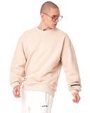 Men's Oversized Basic Beige Sweatshirt (6)