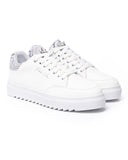 Men's Low Top Sneakers Crowned Snake Shoes White (2)
