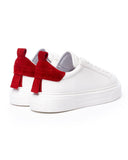 Bobe Suede Belted New Sneakers White Red (7)