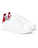 Bobe Suede Belted New Sneakers White Red (8)